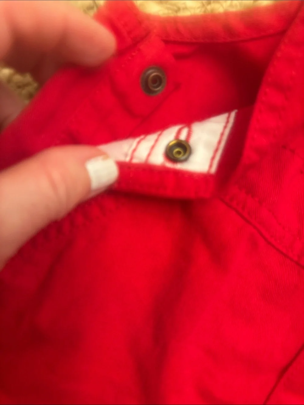 OshKosh B'gosh Bright Red Girls' Short Overalls